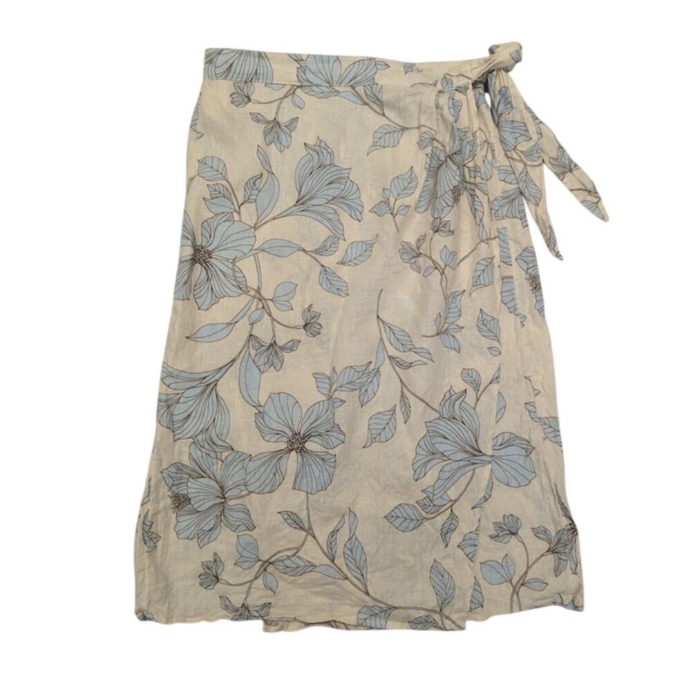 Cynthia Rowley Women's Size Medium Wrap skirt Vacation Resort 100% linen